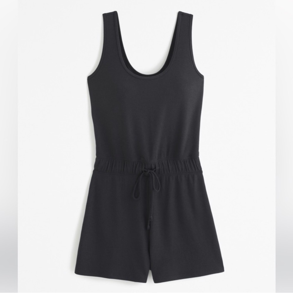 NWT Abercrombie & Fitch Longe Collection Black Sleeveless Tank Romper Size MP